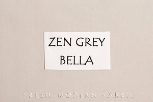 Zen Grey Bella Cotton Solid Fabric from Moda, 9900 185