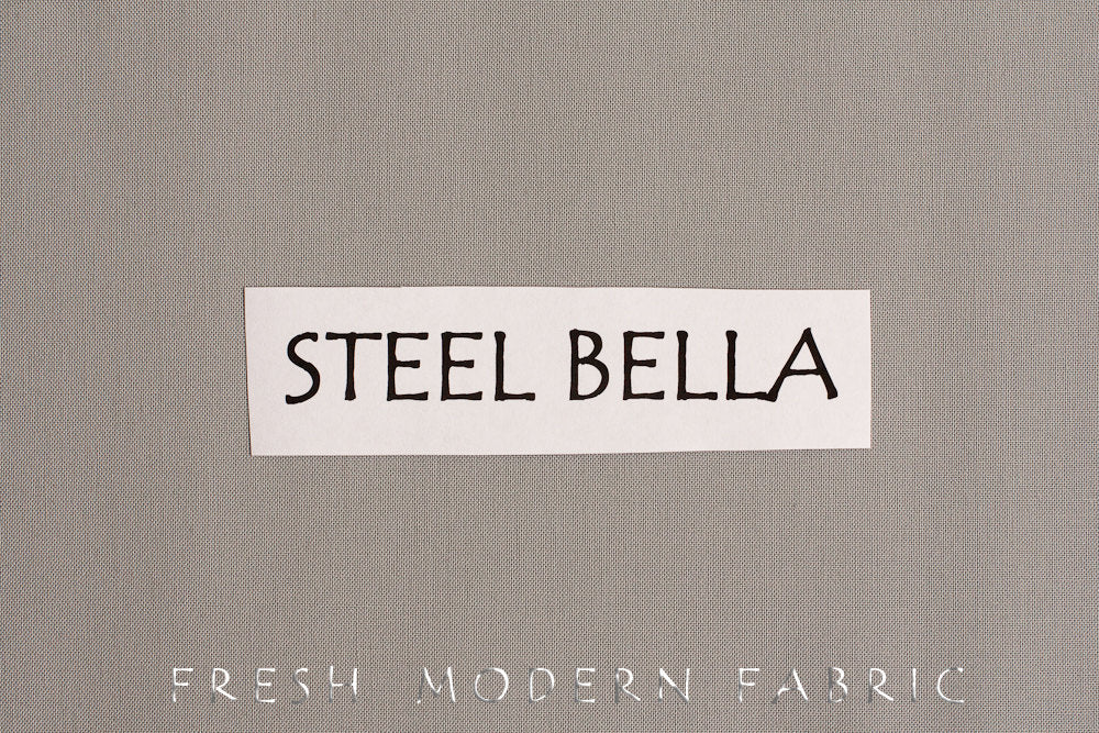 Steel Bella Cotton Solid Fabric from Moda, 9900 184