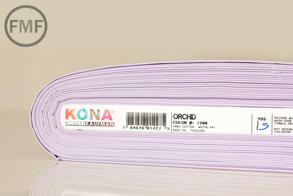 Orchid Kona Cotton Solid Fabric from Robert Kaufman, K001-1266