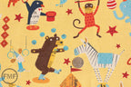 Big Top in Yellow, Circus by Nancy Wolff for Kokka Fabrics, Cotton/Linen Blend Fabric
