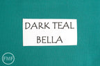 Dark Teal Bella Cotton Solid Fabric from Moda, 9900 110