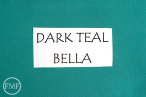 Dark Teal Bella Cotton Solid Fabric from Moda, 9900 110