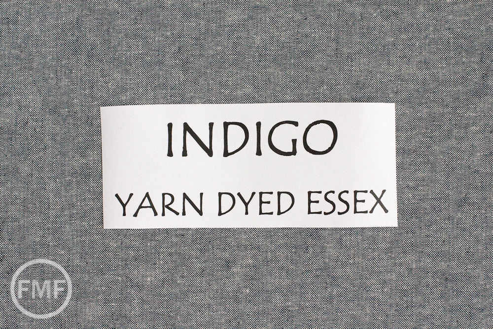 INDIGO Yarn Dyed Essex, Linen and Cotton Blend Fabric from Robert Kaufman, E064-1178