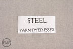 30-Inch End of Bolt Remnant STEEL Yarn Dyed Essex, Linen and Cotton Blend Fabric from Robert Kaufman, E064-91