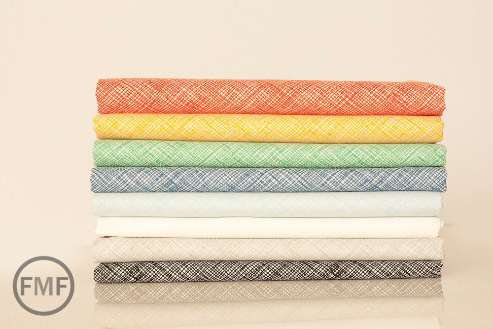 Architextures Crosshatch in Lake, Carolyn Friedlander, Robert Kaufman Fabrics, 100% Cotton Fabric, AFR-13503-73 LAKE