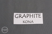 Load image into Gallery viewer, Graphite Kona Cotton Solid Fabric from Robert Kaufman, K001-295
