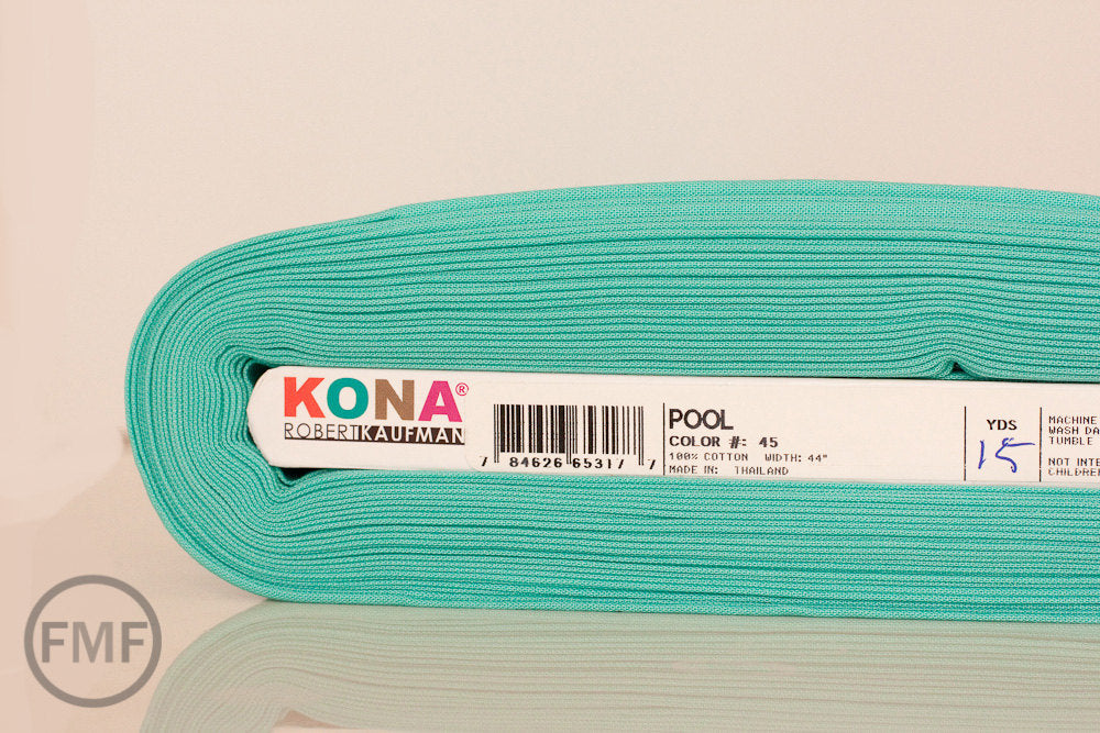 Pool Kona Cotton Solid Fabric from Robert Kaufman, K001-45