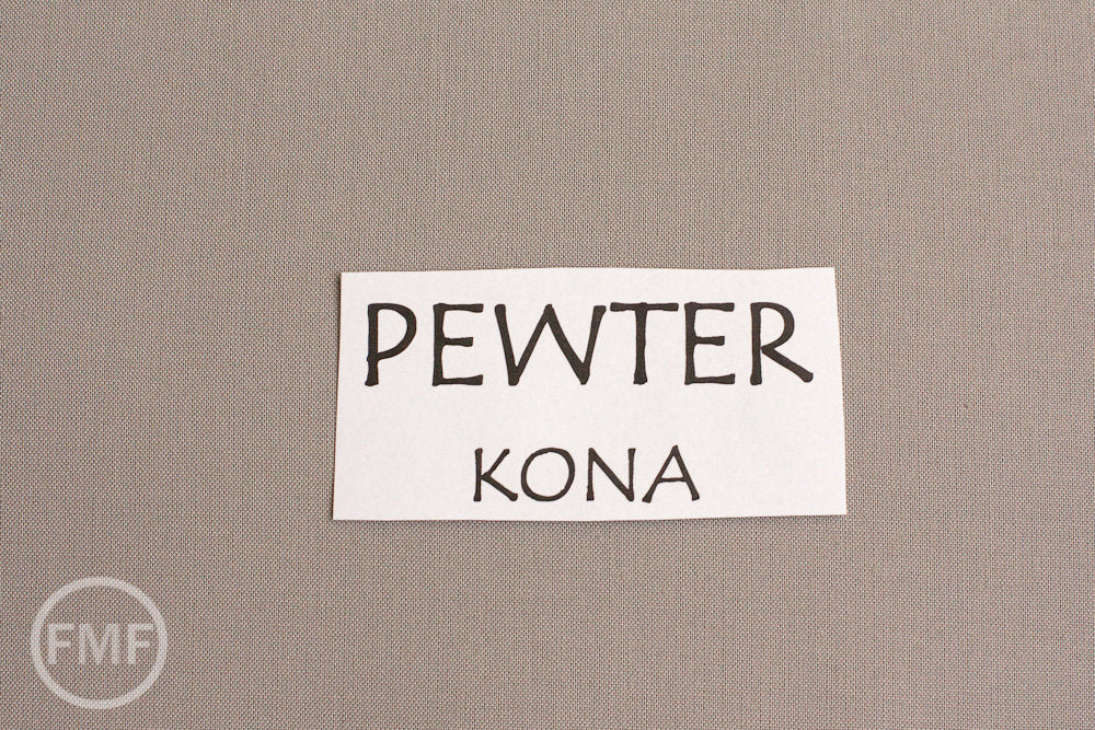 Pewter Kona Cotton Solid Fabric from Robert Kaufman, K001-1470