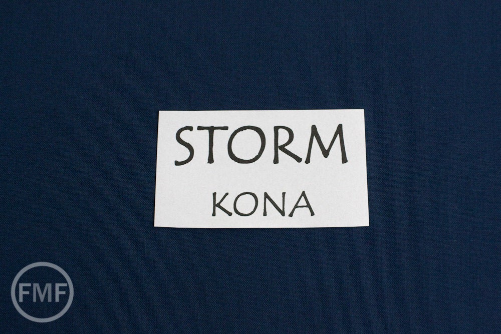 14-Inch End of Bolt Remnant Storm Kona Cotton Solid Fabric from Robert Kaufman, K001-458