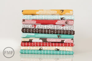 Up, Up and Away Dots and Spots in Smudge, Skinny laMinx, Heather Moore, 100% GOTS-Certified Organic Cotton, Cloud9 Fabrics
