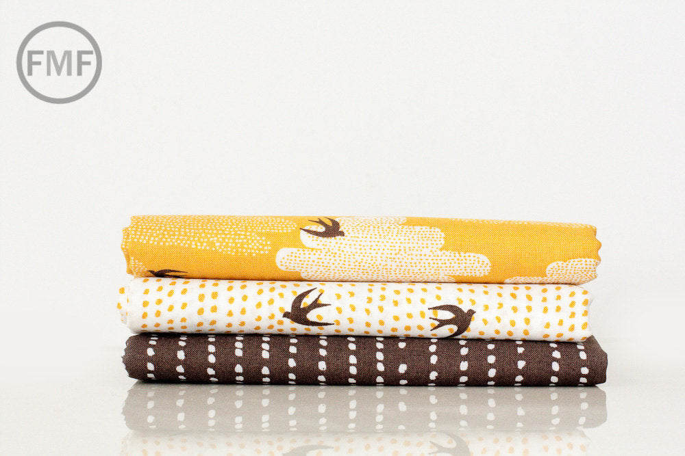 Up, Up and Away Dots and Spots in Smudge, Skinny laMinx, Heather Moore, 100% GOTS-Certified Organic Cotton, Cloud9 Fabrics