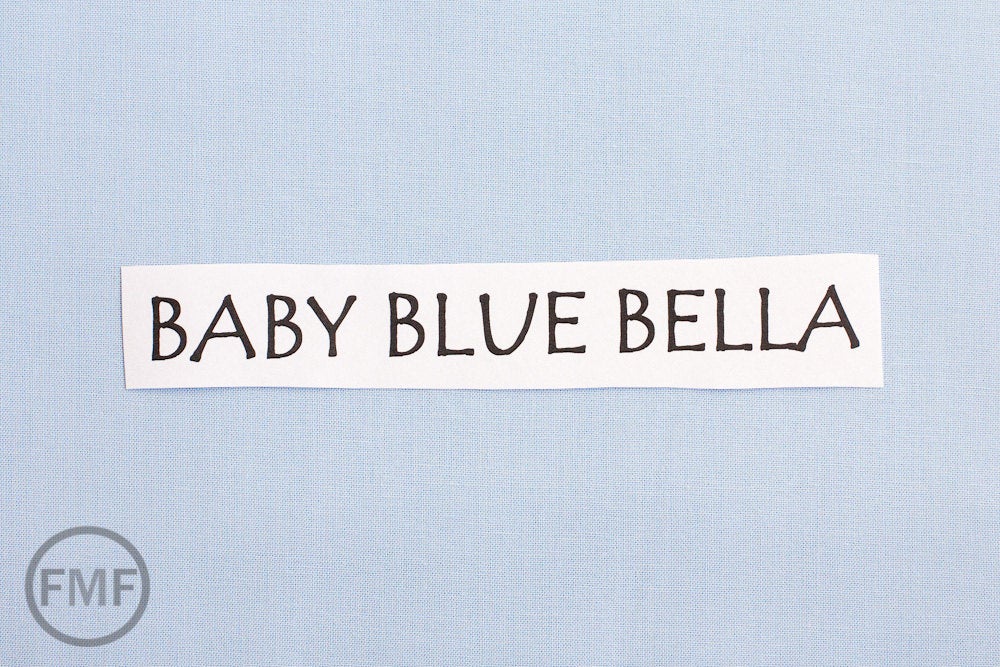 Baby Blue Bella Cotton Solid Fabric from Moda, 9900 32