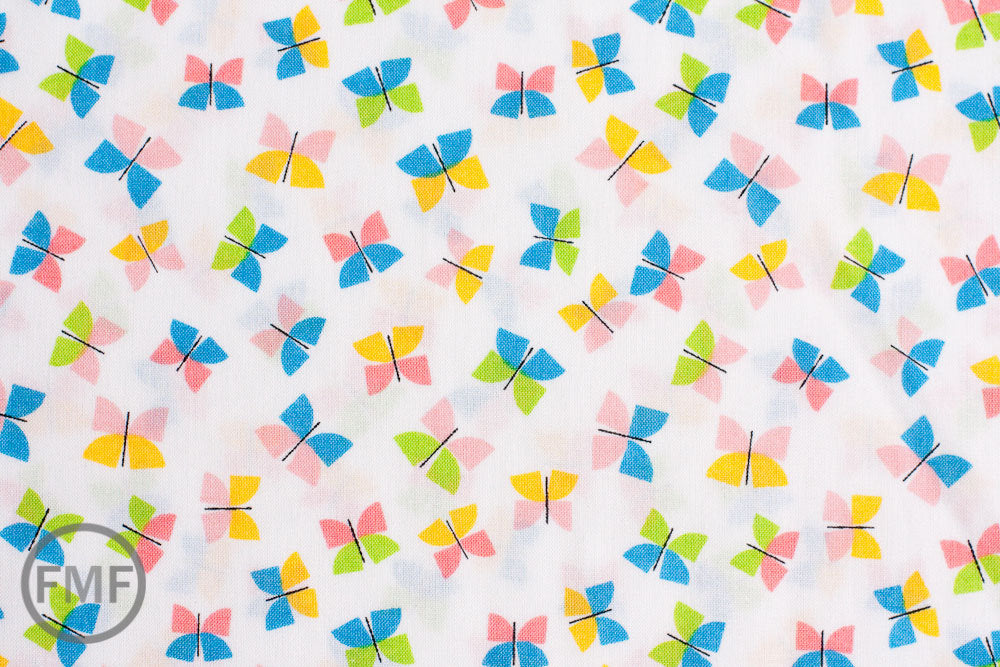 Picture Pie Butterflies, Ed Emberley, 100% GOTS-Certified Organic Cotton, Cloud9 Fabrics