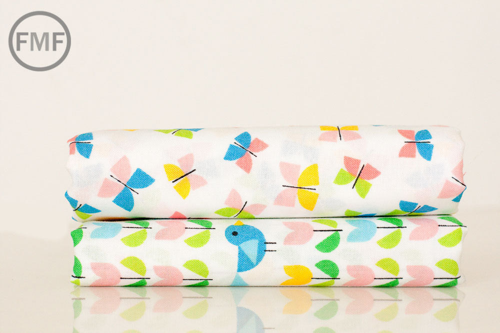 Picture Pie Butterflies, Ed Emberley, 100% GOTS-Certified Organic Cotton, Cloud9 Fabrics