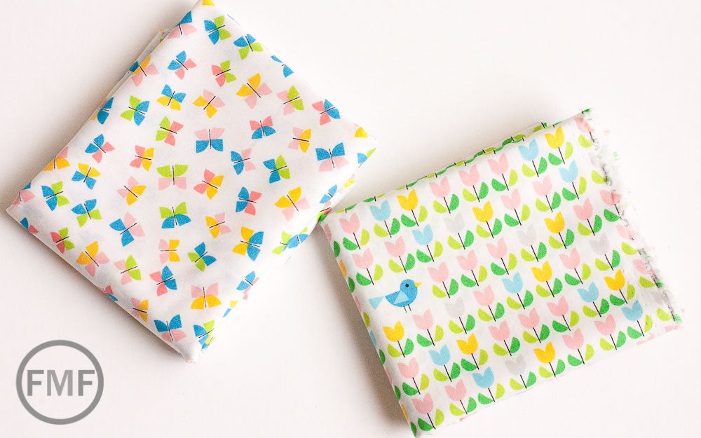 Picture Pie Butterflies, Ed Emberley, 100% GOTS-Certified Organic Cotton, Cloud9 Fabrics
