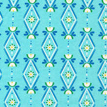 Load image into Gallery viewer, Lotus Pond Diamonds are Forever in Blue, Rae Hoekstra, 100% GOTS-Certified Organic Cotton, Cloud9 Fabrics
