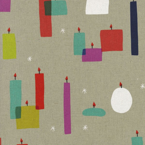 Moonlit CANVAS Light a Candle in Multi, Rashida Coleman Hale, Cotton+Steel, RJR Fabrics, Cotton and Linen Blend Canvas Fabric, 1909-012