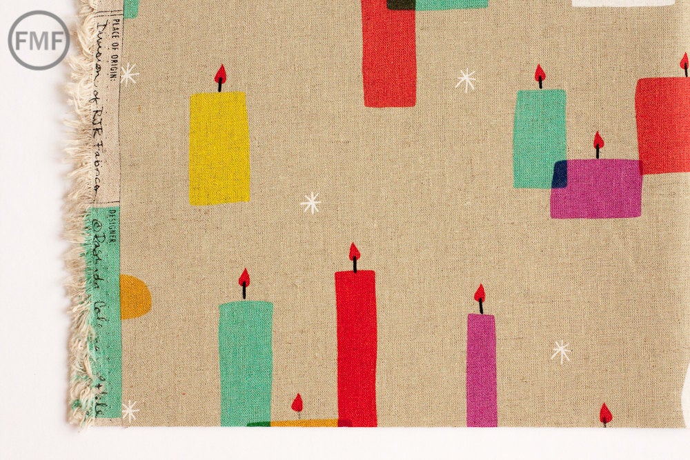 Moonlit CANVAS Light a Candle in Multi, Rashida Coleman Hale, Cotton+Steel, RJR Fabrics, Cotton and Linen Blend Canvas Fabric, 1909-012