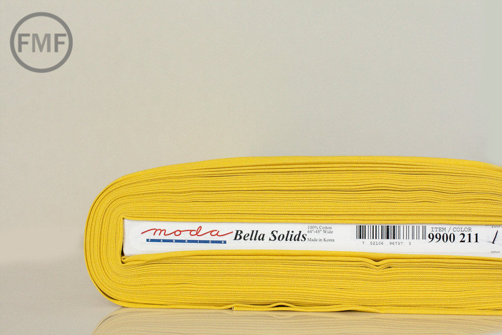 Citrine Bella Cotton Solid Fabric from Moda, 9900 211