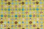 Suzuko Koseki Small Patchwork Circles in Lime, Yuwa Fabric, SZ816975D, 100% Cotton Japanese Fabric