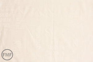 Suzuko Koseki Fashion Magazine Small Text in White, Yuwa Fabric, SZ816972E, 100% Cotton Japanese Fabric