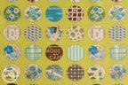 Suzuko Koseki Small Patchwork Circles in Lime, Yuwa Fabric, SZ816975D, 100% Cotton Japanese Fabric