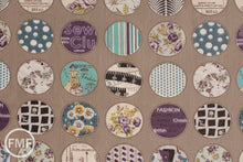 Load image into Gallery viewer, Suzuko Koseki Small Patchwork Circles in Putty, Yuwa Fabric, SZ816975C, 100% Cotton Japanese Fabric
