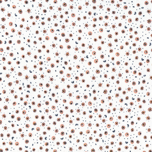 Arcadia Tumbling in Pink Coral, Sarah Watson, 100% GOTS-Certified Organic Cotton, Cloud9 Fabrics, 121415