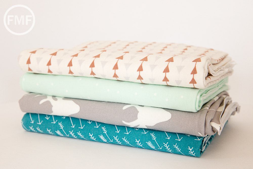 Hello Bear KNIT Adventure Springs, Bonnie Christine, Art Gallery Fabrics, Cotton and Spandex Fabric, K-4438