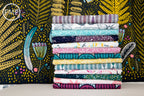Biology Structure in Turquoise, Sarah Watson, 100% GOTS-Certified Organic Cotton, Cloud9 Fabrics, 126003