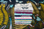 Biology Structure in Turquoise, Sarah Watson, 100% GOTS-Certified Organic Cotton, Cloud9 Fabrics, 126003