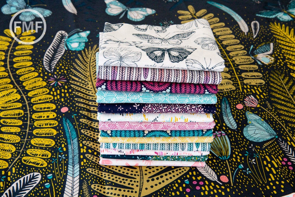 Biology Structure in Turquoise, Sarah Watson, 100% GOTS-Certified Organic Cotton, Cloud9 Fabrics, 126003