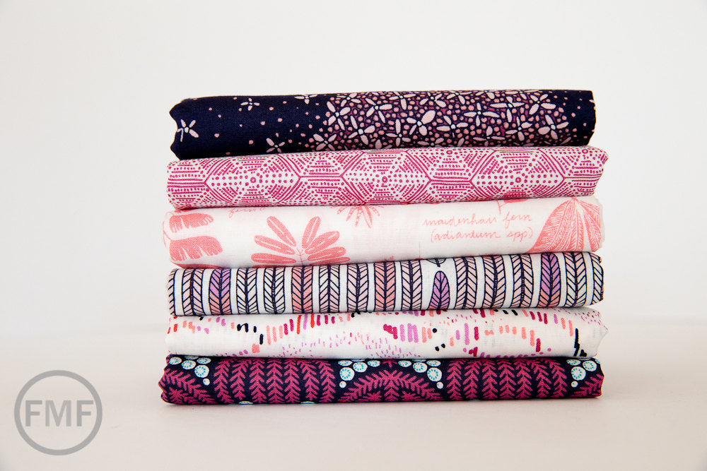 Biology Flora in Purple, Sarah Watson, 100% GOTS-Certified Organic Cotton, Cloud9 Fabrics, 125809