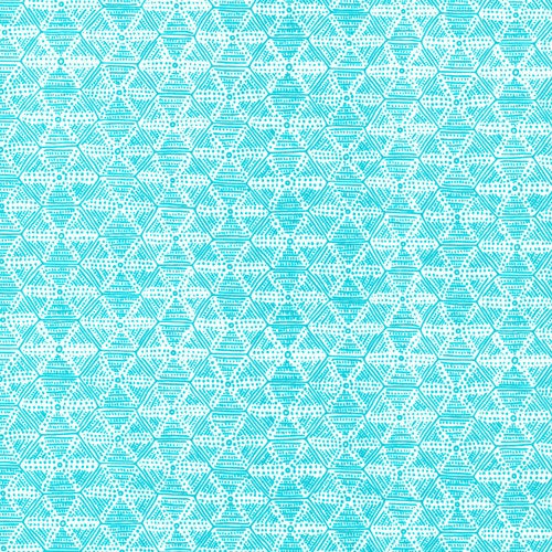 Biology Structure in Turquoise, Sarah Watson, 100% GOTS-Certified Organic Cotton, Cloud9 Fabrics, 126003