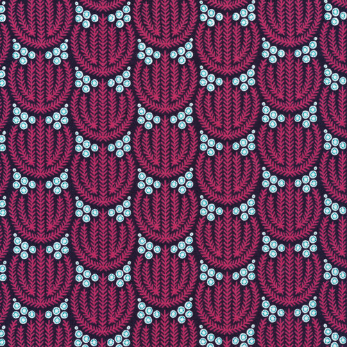 Biology Flora in Purple, Sarah Watson, 100% GOTS-Certified Organic Cotton, Cloud9 Fabrics, 125809