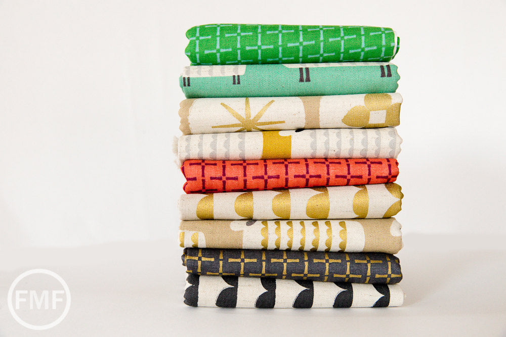 Charms Bamboo in Green, Ellen Baker for Kokka Fabrics, Double Gauze Cotton Fabric, JG-42100-102B