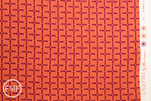 Load image into Gallery viewer, Charms Bamboo in Orange, Ellen Baker for Kokka Fabrics, Double Gauze Cotton Fabric, JG-42100-102A
