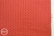 Load image into Gallery viewer, Charms Bamboo in Orange, Ellen Baker for Kokka Fabrics, Double Gauze Cotton Fabric, JG-42100-102A
