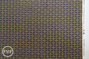 Charms Bamboo in Metallic Gold, Ellen Baker for Kokka Fabrics, Double Gauze Cotton Fabric, JG-42100-102C