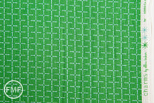 Load image into Gallery viewer, Charms Bamboo in Green, Ellen Baker for Kokka Fabrics, Double Gauze Cotton Fabric, JG-42100-102B

