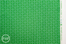 Load image into Gallery viewer, Charms Bamboo in Green, Ellen Baker for Kokka Fabrics, Double Gauze Cotton Fabric, JG-42100-102B
