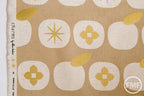 Charms Persimmons CANVAS in Gold Metallic, Ellen Baker for Kokka Fabrics, Cotton and Linen Canvas Fabric, JG-42200-200C