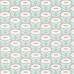 Morning Song Lazy Daisy in Turquoise, Elizabeth Olwen, 100% GOTS-Certified Organic Cotton, Cloud9 Fabrics, 130103