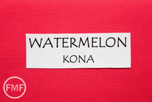 Load image into Gallery viewer, Watermelon Kona Cotton Solid Fabric from Robert Kaufman, K001-1384
