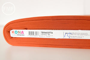 Terracotta Kona Cotton Solid Fabric from Robert Kaufman, K001-482