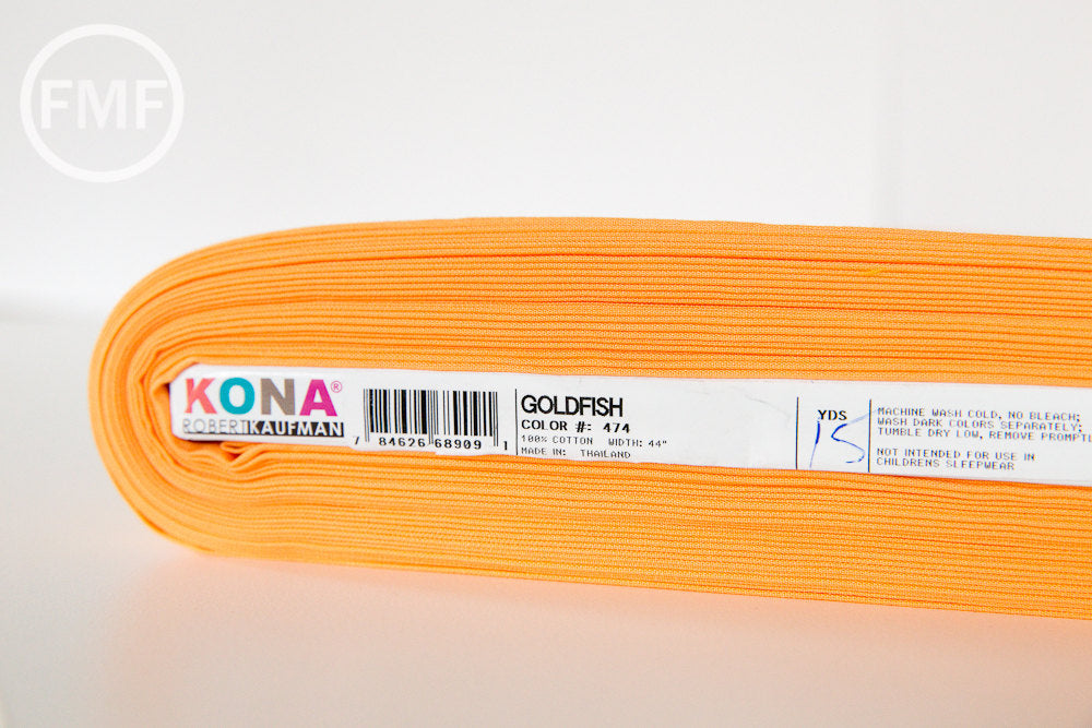 Goldfish Kona Cotton Solid Fabric from Robert Kaufman, K001-474