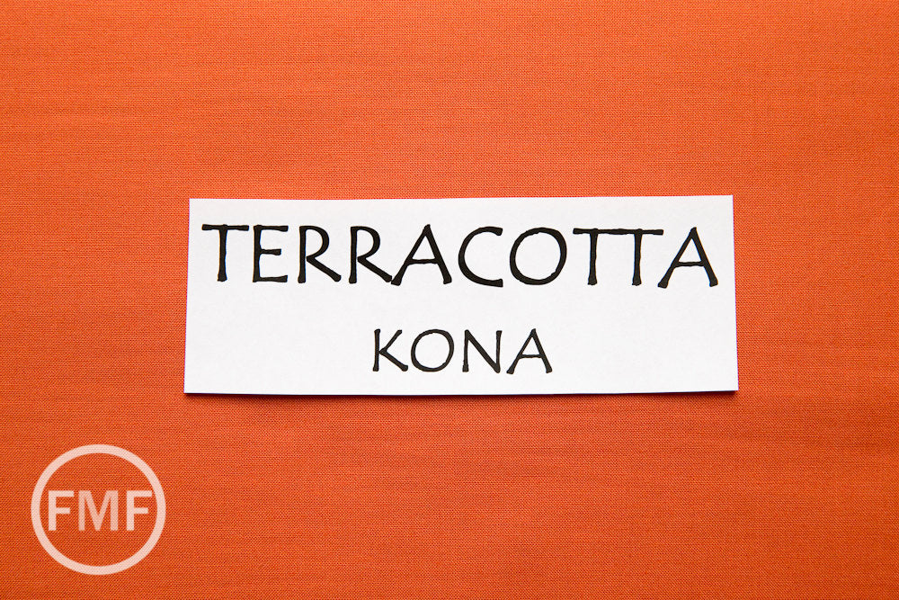 Terracotta Kona Cotton Solid Fabric from Robert Kaufman, K001-482