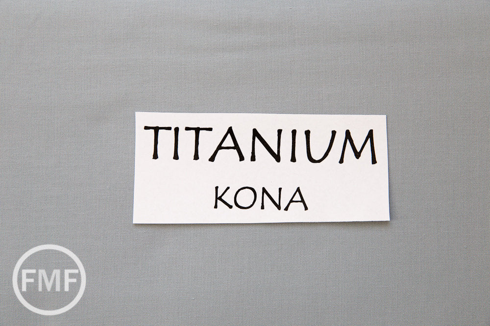 Titanium Kona Cotton Solid Fabric from Robert Kaufman, K001-500