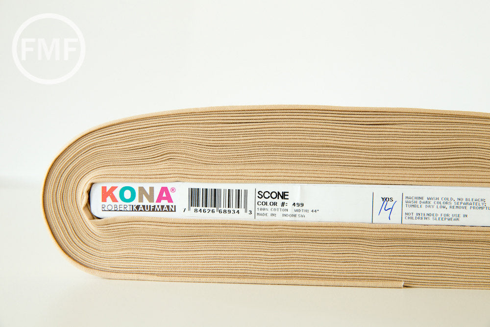 Scone Kona Cotton Solid Fabric from Robert Kaufman, K001-499