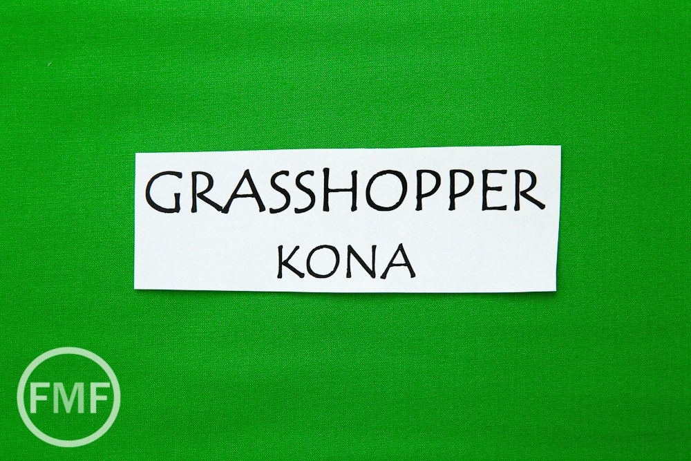 Grasshopper Kona Cotton Solid Fabric from Robert Kaufman, K001-475
